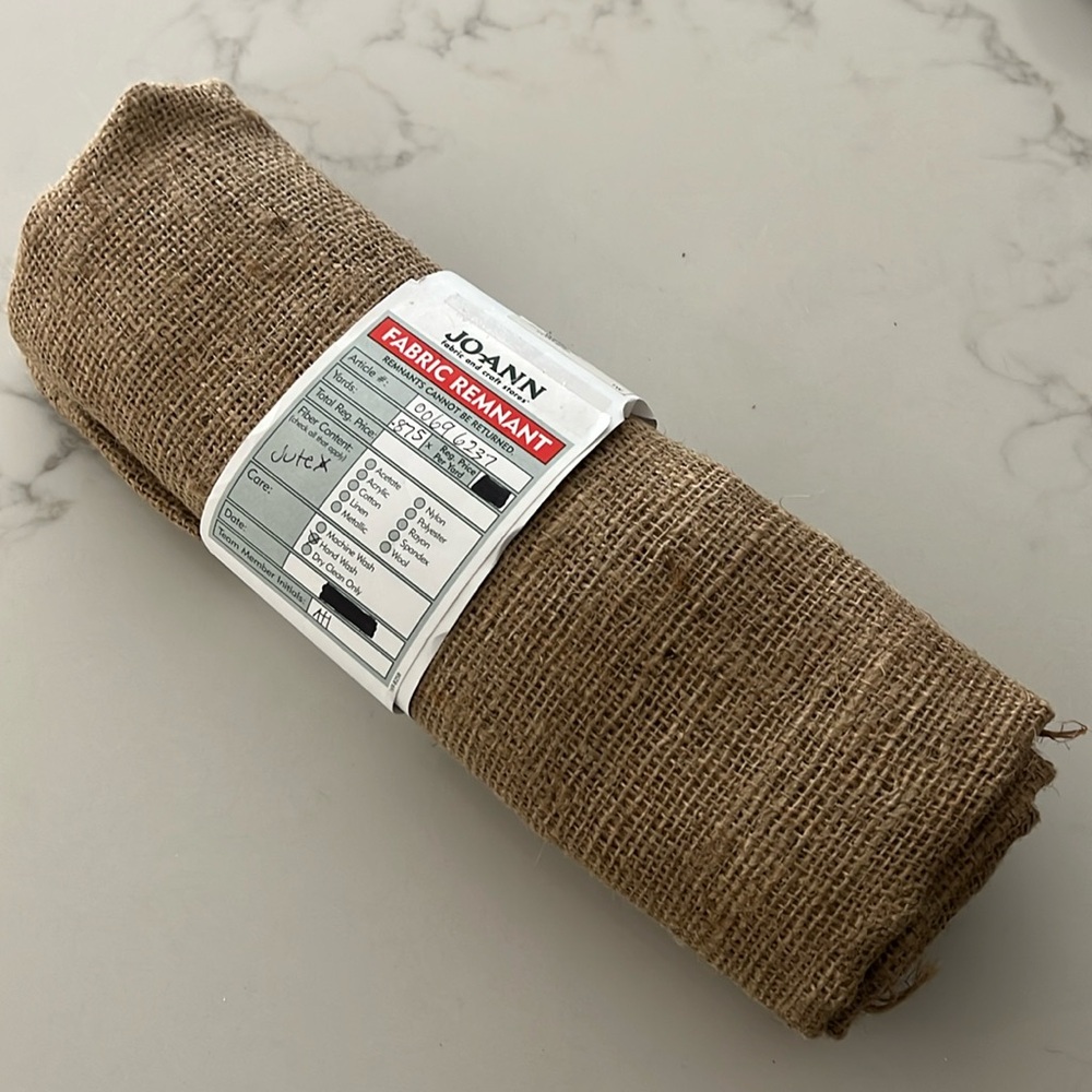 🆕 Burlap/Jute .88 yd x 47” | Perfect for tabletops, crafts, holidays | Tan Color